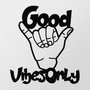 Wallity Good Vibes Only Escultura de Pared de Metal Negra